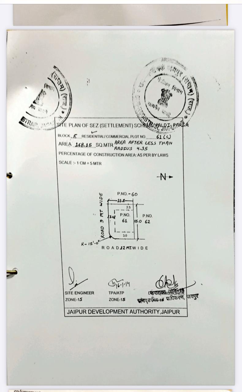 Plot no 61 mahendra sez jda patta in front off jcb company